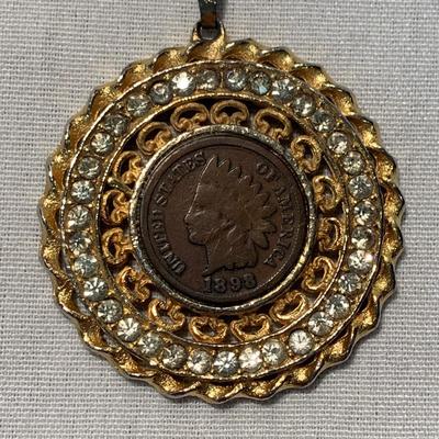 Two Indian Head Penny Pendant Necklaces (ST-HS)