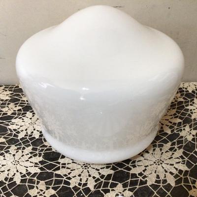 Two Milk Glass Light Shades
