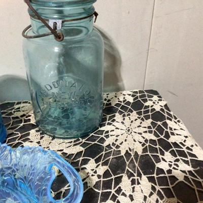 Blue Glass Lot