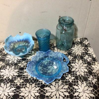 Blue Glass Lot