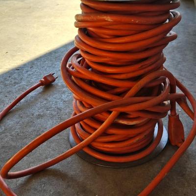 Spool of Orange Extension Cord
