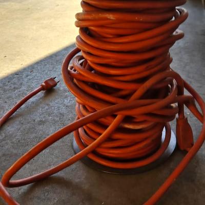 Spool of Orange Extension Cord