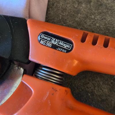 Gardening Shears, Spade, and Gloves