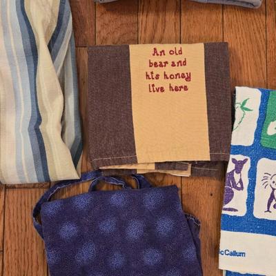 Pot Holders, Dish Towels, and Apron