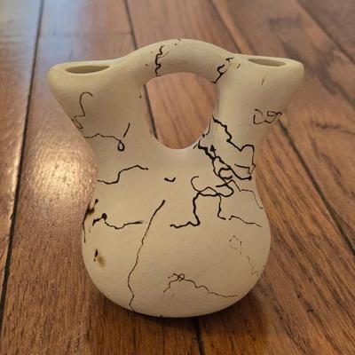 Signed Horsehair Wedding Vase