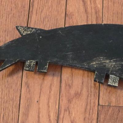 Alaskan Handcarved Wood Whale