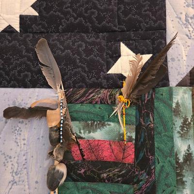 'The Land of the Shining Mountains' Quilted Artwork