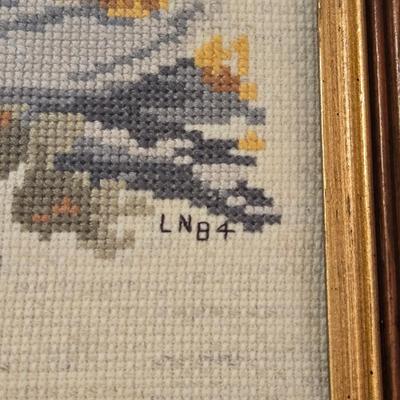 Needlepoint Framed Deer