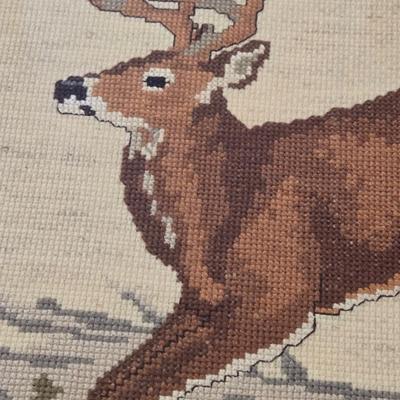 Needlepoint Framed Deer
