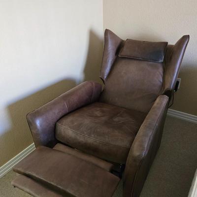 Brown Leather Electric Recliner