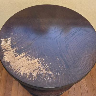 Round Wood Side Table