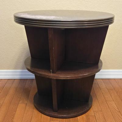 Round Wood Side Table