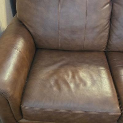 Ethan Allen Leather Loveseat