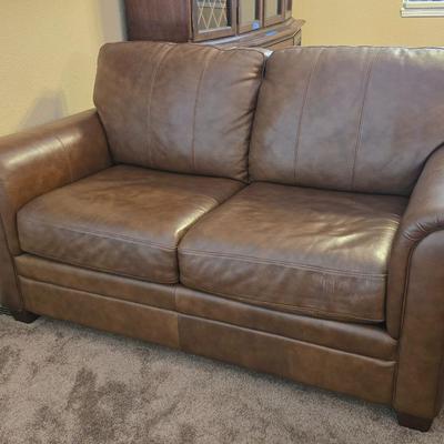 Ethan Allen Leather Loveseat