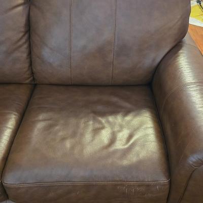Ethan Allen Leather Loveseat
