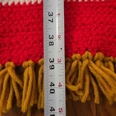 Vintage Crocheted American Flag Lap Blanket or Wall Hanging