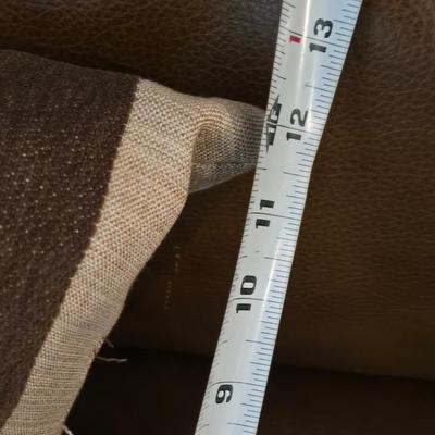 Brown and Tan Striped Feather Down Pillow
