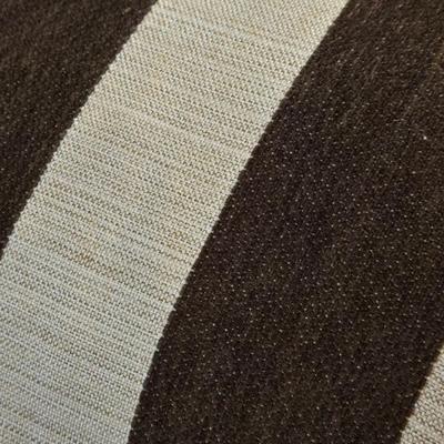 Brown and Tan Striped Feather Down Pillow