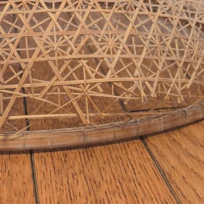 Vintage Thai Cane Covered Dish Holders
