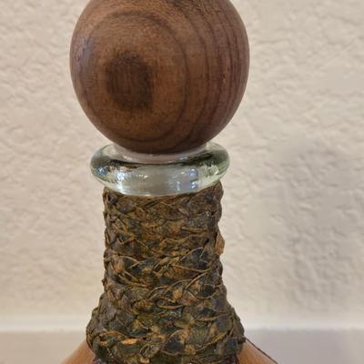 Vintage Italian Leather Covered Bottle