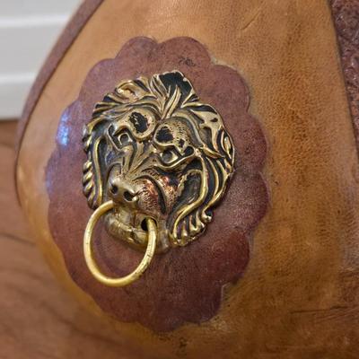 Vintage Italian Leather Covered Bottle