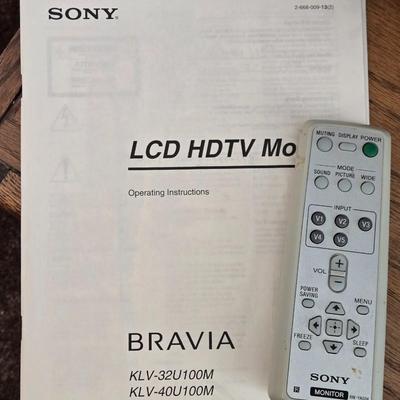 Sony Bravia LCD TV with Remote