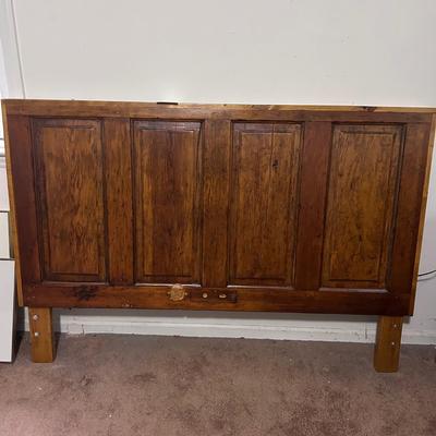Old Wood Door Converted to Queen Headboard (P-BB)