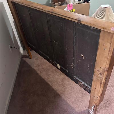 Old Wood Door Converted to Queen Headboard (P-BB)