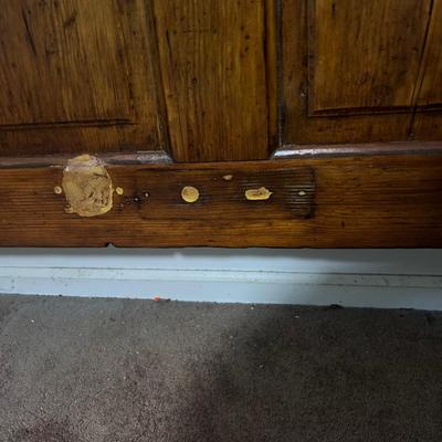 Old Wood Door Converted to Queen Headboard (P-BB)