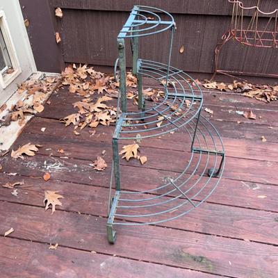 Two Metal Plant Stands (D-BB)
