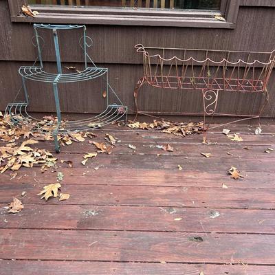 Two Metal Plant Stands (D-BB)