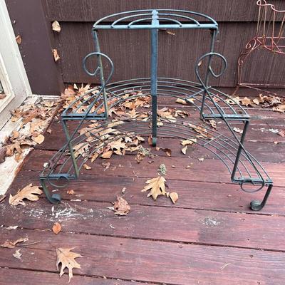 Two Metal Plant Stands (D-BB)