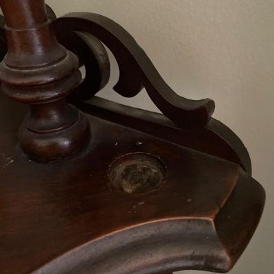 Wood corner tiered shelving