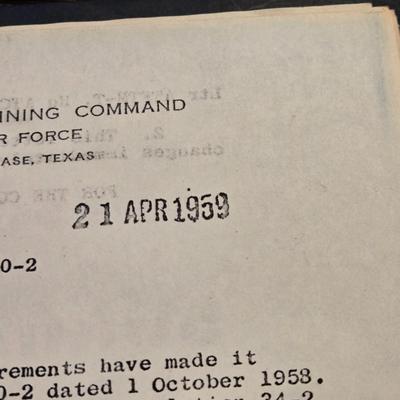 Vintage 1958 US Air Force Training Manual for Aviation Cadets