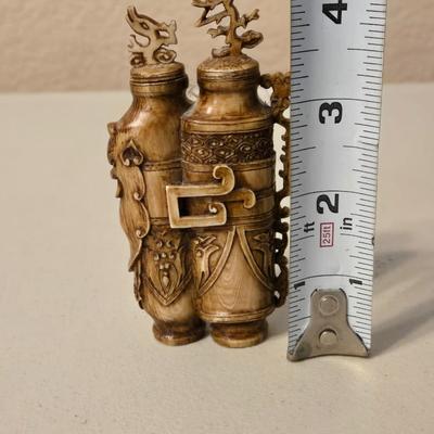 Antique Bone/Horn Carved Snuff Bottle