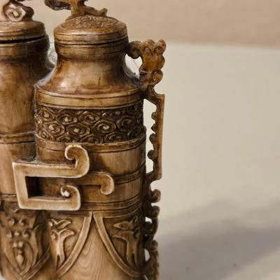 Antique Bone/Horn Carved Snuff Bottle