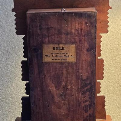 Antique Exile Clock Made by Wm L. Gilbert Clock Co.