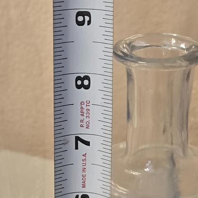 4 Clear Glass Vases