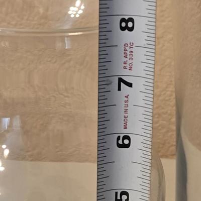 4 Clear Glass Vases