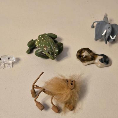 Decorative Animal Lot - Wood, Glass, Clay