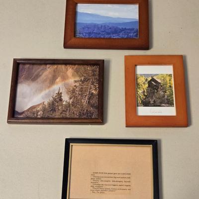 3 Framed Photos and a Quote