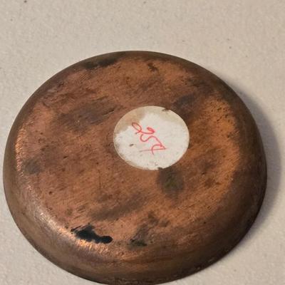 Mid Century Small Enamel Dish and Tripod Deco
