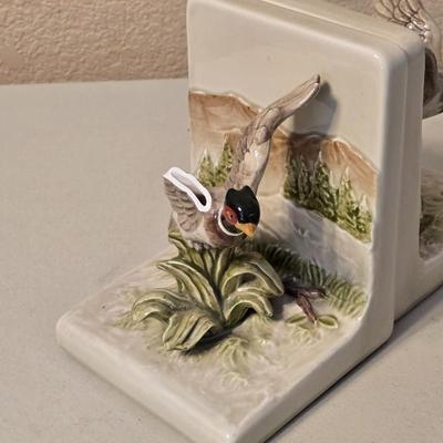 Mid Century Ceramic Book Ends