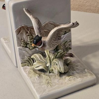 Mid Century Ceramic Book Ends