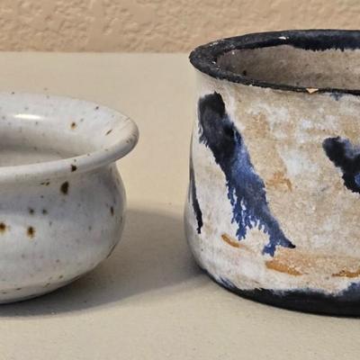 2 Small Pottery Bowls