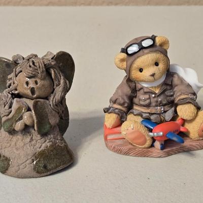 Ceramic Angel and Cherished Teddies 'Lance'