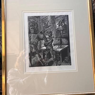 Fritz Eichenberg (1901-1990) Wood Engraving "To Learn a Trade" 1980