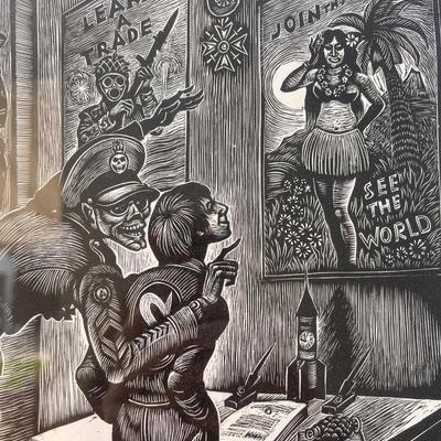 Fritz Eichenberg (1901-1990) Wood Engraving "To Learn a Trade" 1980