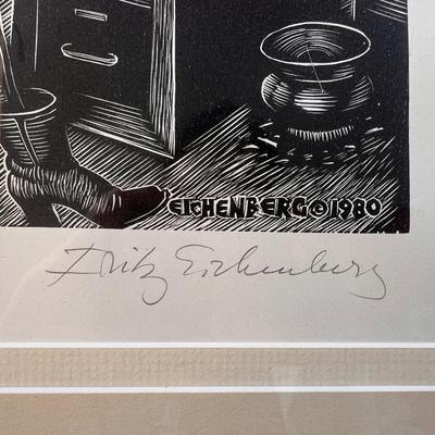 Fritz Eichenberg (1901-1990) Wood Engraving "To Learn a Trade" 1980