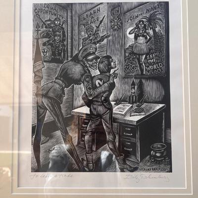 Fritz Eichenberg (1901-1990) Wood Engraving "To Learn a Trade" 1980